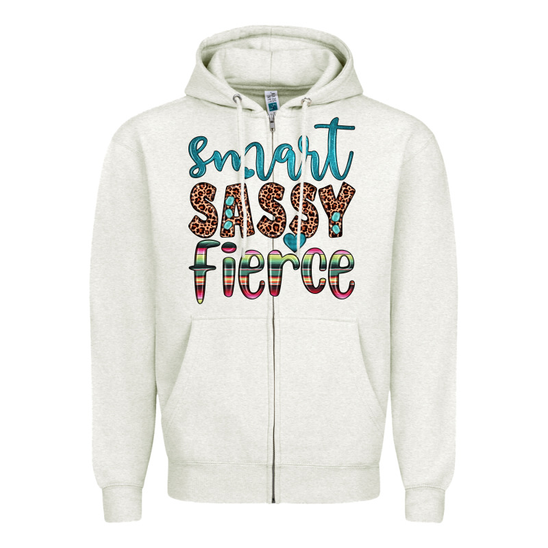 Smart  Sassy Fierce Zipper Hoodie by JahusDesignShop | Teevron