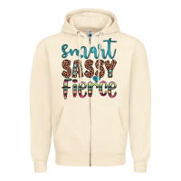 Sandshell smart  sassy fierce Zipper Hoodie - JahusDesignShop
