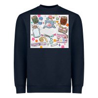 Navy sewing Heavyweight Sweatshirt - MaliasSmallBusiness