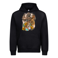 Black Western Rabbit with Crosses Urban Hoodie - LillyAllenDesigns
