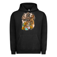 Pigment Black Western Rabbit with Crosses Urban Hoodie - LillyAllenDesigns