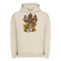 Pigment French Oak Western Rabbit with Crosses Urban Hoodie - LillyAllenDesigns
