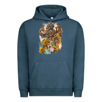 Pigment Midnight Navy Western Rabbit with Crosses Urban Hoodie - LillyAllenDesigns