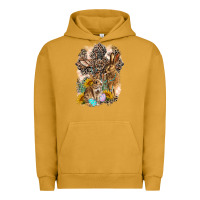 Pigment Peanut Butter Western Rabbit with Crosses Urban Hoodie - LillyAllenDesigns