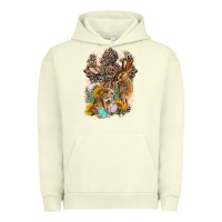 Pigment Pistachio Western Rabbit with Crosses Urban Hoodie - LillyAllenDesigns