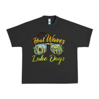 Pigment Black boat waves sun rays lake days Urban Heavy Tee - BarkalooDesign