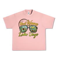 Salmon boat waves sun rays lake days Urban Heavy Tee - BarkalooDesign