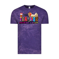 Cloud Purple this teacher wears her heart on her sleeve Vintage Tee - Zillion Design Studio