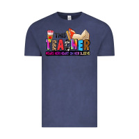 Vintage Denim this teacher wears her heart on her sleeve Vintage Tee - Zillion Design Studio
