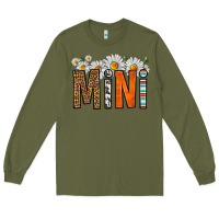 Army Green western daisies mini Long Sleeve Tee - HRA Design Shop
