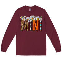 Burgundy western daisies mini Long Sleeve Tee - HRA Design Shop