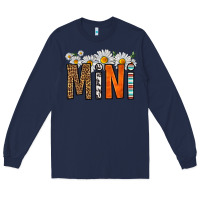 Navy western daisies mini Long Sleeve Tee - HRA Design Shop