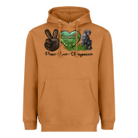 Peace Love Chimpanzee Heavyweight Hoodie | Teevron