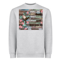 Heather Grey pray big worry small trust god Heavyweight Sweatshirt - MaliasSmallBusiness