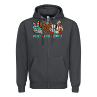 Smoke peace love coffee Zipper Hoodie - AdoDesignShop