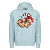 Blue Mist cute christmas sloth Premium Hoodie - MaliasSmallBusiness