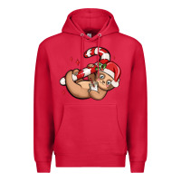 Cardinal cute christmas sloth Premium Hoodie - MaliasSmallBusiness
