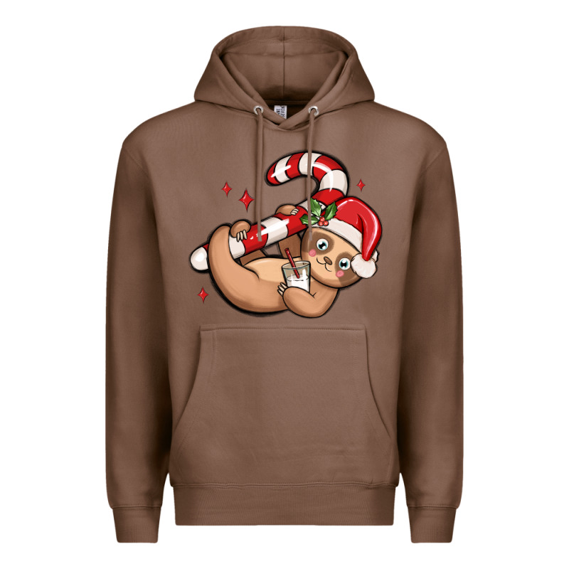 Cute Christmas Sloth Premium Hoodie by MaliasSmallBusiness | Teevron