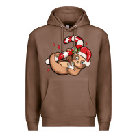 Chestnut cute christmas sloth Premium Hoodie - MaliasSmallBusiness
