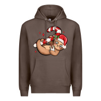 Coffee cute christmas sloth Premium Hoodie - MaliasSmallBusiness