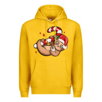 Lemon cute christmas sloth Premium Hoodie - MaliasSmallBusiness