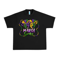 Black mardi gras mask and beads Urban Heavy Tee - RanaPortraitStore