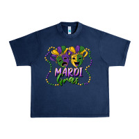 Navy mardi gras mask and beads Urban Heavy Tee - RanaPortraitStore