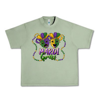 Oil Green mardi gras mask and beads Urban Heavy Tee - RanaPortraitStore