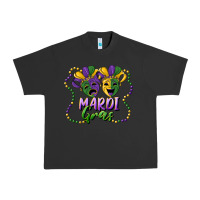 Pigment Black mardi gras mask and beads Urban Heavy Tee - RanaPortraitStore