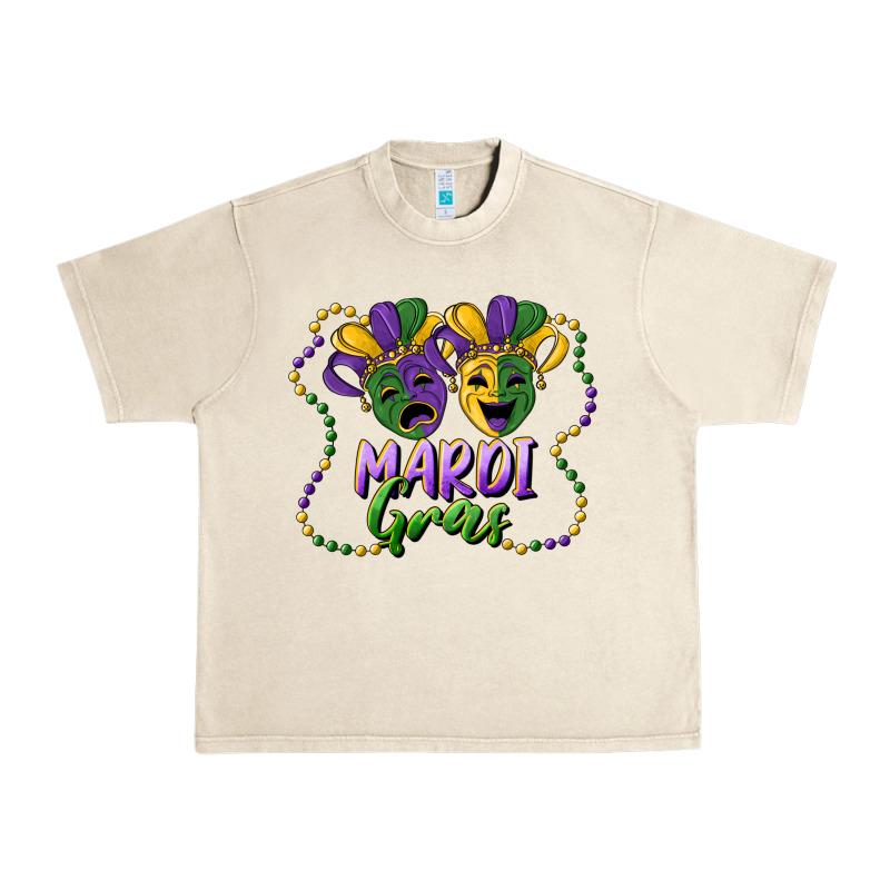 Mardi Gras Mask And Beads Urban Heavy Tee by RanaPortraitStore | Teevron