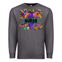 Charcoal Heather halloween nurse pumpkin Premium Sweatshirt - NancyCooperArtShop
