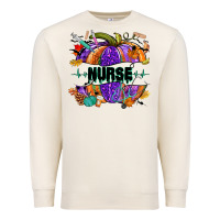 Sandshell halloween nurse pumpkin Premium Sweatshirt - NancyCooperArtShop
