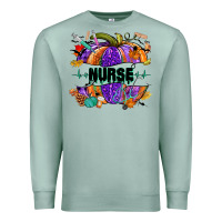 Seafoam halloween nurse pumpkin Premium Sweatshirt - NancyCooperArtShop