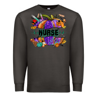 Smoke halloween nurse pumpkin Premium Sweatshirt - NancyCooperArtShop