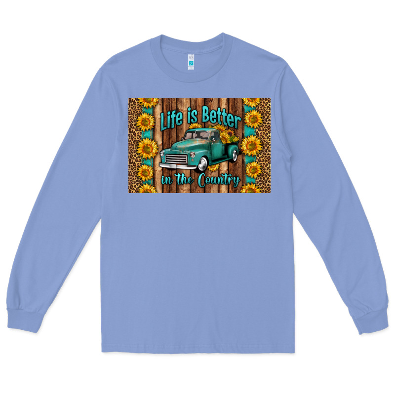 Life Is Better In The Country Skinny Metal Can Holder Long Sleeve Tee by HRA Design Shop | Teevron