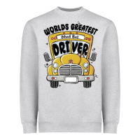 Heather Grey worlds greatest school bus driver Heavyweight Sweatshirt - MaliasSmallBusiness