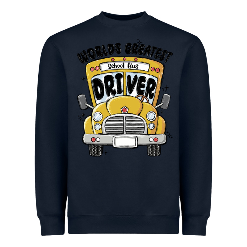 Worlds Greatest School Bus Driver Heavyweight Sweatshirt by MaliasSmallBusiness | Teevron