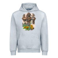 Heather Grey Western with Crosses Urban Hoodie - LillyAllenDesigns