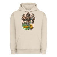 Pigment French Oak Western with Crosses Urban Hoodie - LillyAllenDesigns