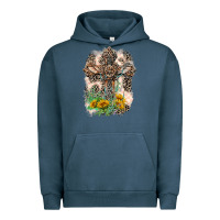 Pigment Midnight Navy Western with Crosses Urban Hoodie - LillyAllenDesigns