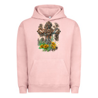 Pigment Salmon Western with Crosses Urban Hoodie - LillyAllenDesigns