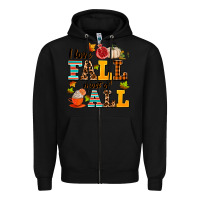 Black i love fall most of all Zipper Hoodie - AdoDesignShop