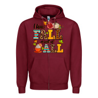 Burgundy i love fall most of all Zipper Hoodie - AdoDesignShop