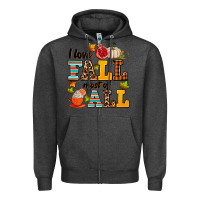 Charcoal Heather i love fall most of all Zipper Hoodie - AdoDesignShop