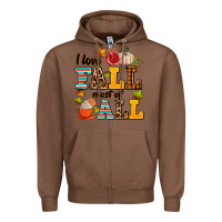Chestnut i love fall most of all Zipper Hoodie - AdoDesignShop