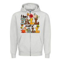 Dove Grey i love fall most of all Zipper Hoodie - AdoDesignShop