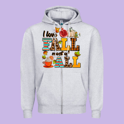 I Love Fall Most Of All Zipper Hoodie Designed By Adodesignshop