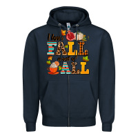 Navy i love fall most of all Zipper Hoodie - AdoDesignShop
