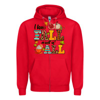 Red i love fall most of all Zipper Hoodie - AdoDesignShop