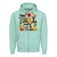Seafoam i love fall most of all Zipper Hoodie - AdoDesignShop